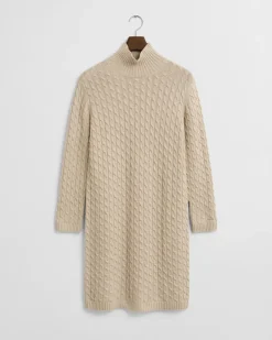 naisten neulemekko CABLE KNIT DRESS,>Gant Clearance