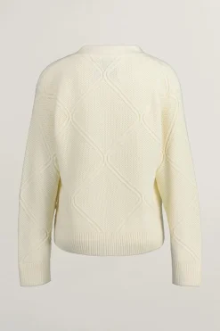 naisten neuletakki, TEXTURE KNIT CARDIGAN>Gant