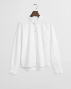 naisten paitapusero, REG CLASSIC OXFORD FRILL BLOUSE><noscript><img width=
