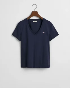 naisten t-paita, REG SHIELD SS V-NECK T-SHIRT><noscript><img width=