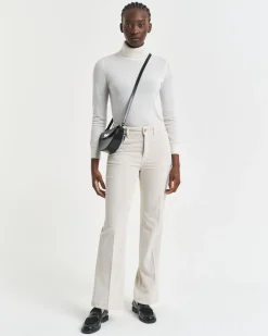 naisten vakosamettihousut, SLIM FLARE STRETCH CORDUROY JEANS>Gant Discount