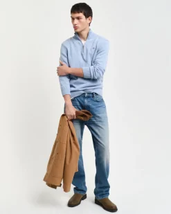 neule, CASUAL COTTON HALF ZIP><noscript><img width=