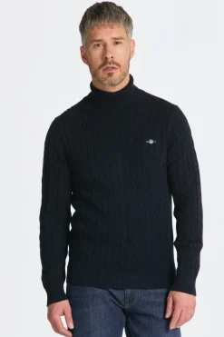 neule, COTTON CABLE TURTLE NECK>Gant Discount