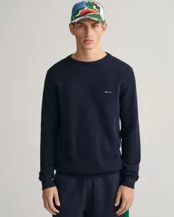 neule, COTTON PIQUE C-NECK>Gant Discount
