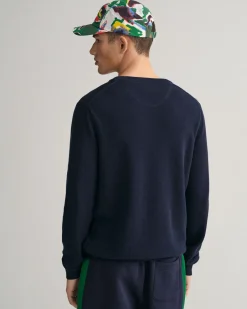 neule, COTTON PIQUE C-NECK>Gant Discount