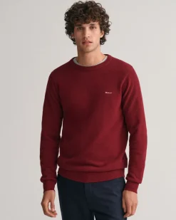 neule, COTTON PIQUE C-NECK>Gant Best