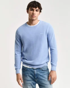 neule, COTTON PIQUE C-NECK>Gant Sale