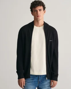 neuletakki, COTTON PIQUE ZIP CARDIGAN>Gant Discount