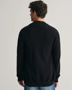 neuletakki, COTTON PIQUE ZIP CARDIGAN>Gant Discount