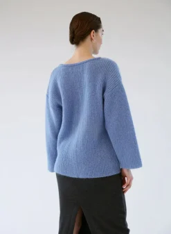 Helsinki Naisten Neule, MOHAIR CARDIGAN AZURE>Gauhar Online