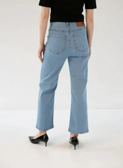 Naisten Farkut, DENIM WIDE FADED BLUE Indigo><noscript><img width=