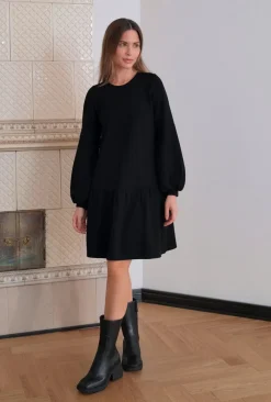 Naisten Mekko, BALLOON SLEEVE JERSEY DRESS><noscript><img width=