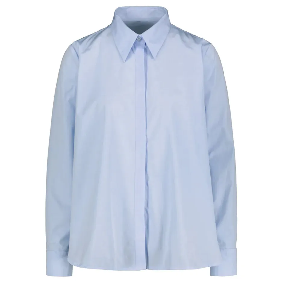 naisten paitapusero, CLASSIC COTTON SHIRT LIGHT BLUE>Gauhar Hot