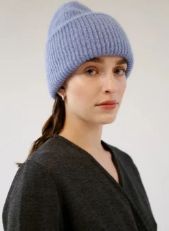 Naisten Pipo, MOHAIR BEANIE AZURE>Gauhar Sale