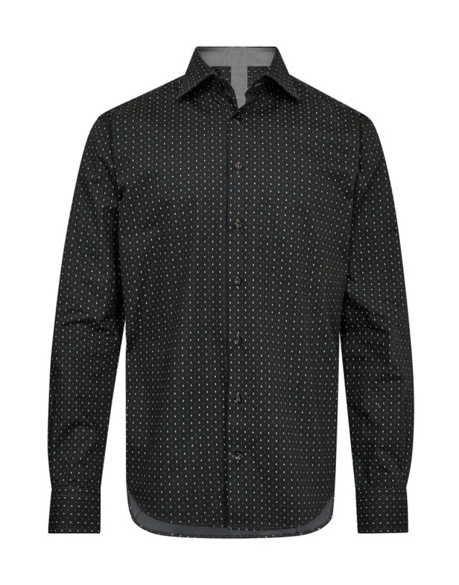 miesten kauluspaita, K MICRO PRINT SHIRT>Gino marcello New
