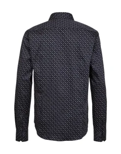miesten kauluspaita, MICRO PRINT SHIRT>Gino marcello Outlet