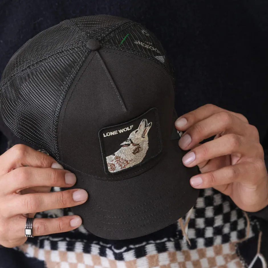 lippis Lone Wolf Trucker,>Goorin Bros Discount