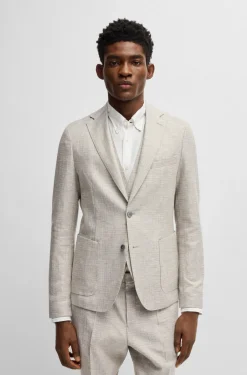 miesten bleiseri, C-HANRY LINEN WOOL BLAZER>Hugo Boss New