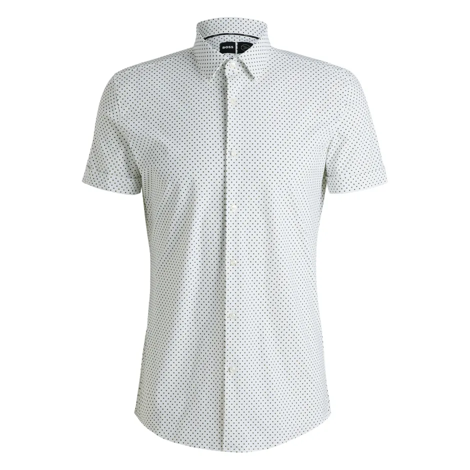 miesten kauluspaita, P-HANK SS PERFORMANCE SHIRT>Hugo Boss Outlet