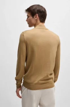 Miesten Neulepusero, HALF ZIP MERINO>Hugo Boss Discount