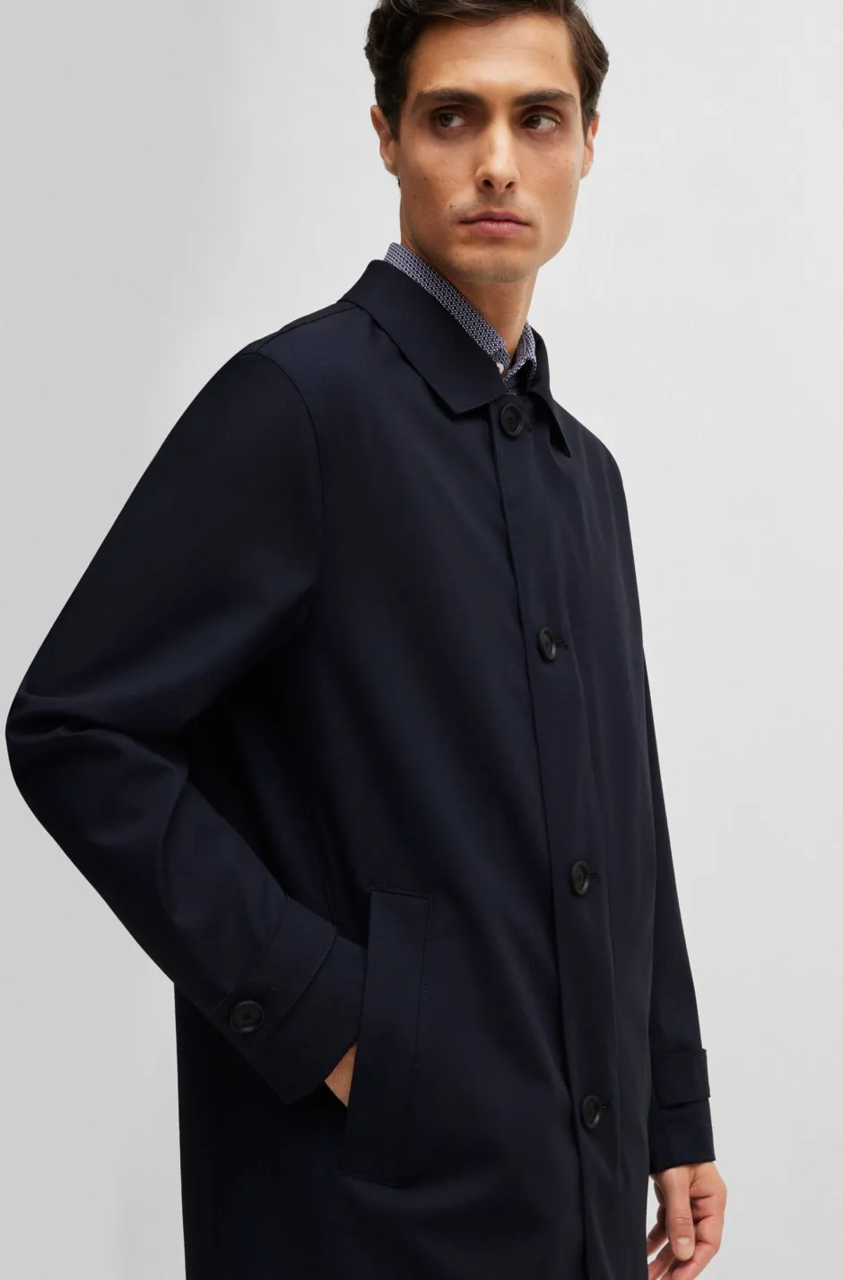 Miesten Takki, P-JARED TECHNICAL WOOL COAT, WATER REPEL>Hugo Boss