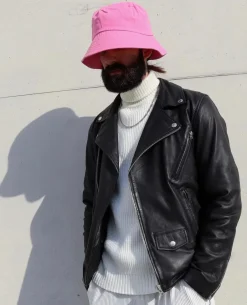 Miesten Nahkatakki ADAM BIKER>Human Scales Outlet