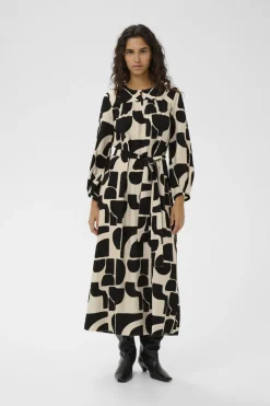 mekko LYNNIW Belted Dress, musta kuosillinen>Inwear Hot