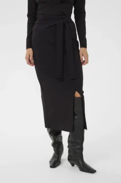 naisten hame TRIIW VINCENTIW KNOT SKIRT, musta><noscript><img width=