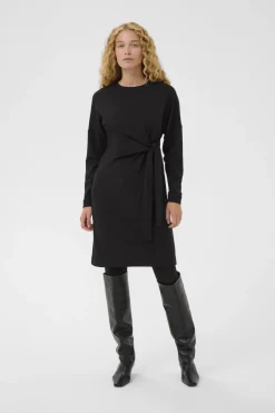 naisten mekko TRIIW VINCENTIW KNOT DRESS, musta><noscript><img width=