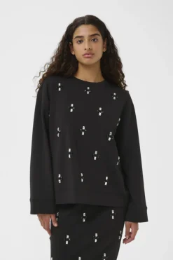 naisten paita KINCENTIW DECO BLOUSE, musta>Inwear Online