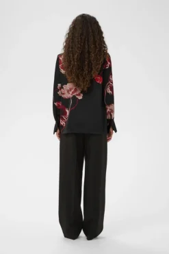 naisten paitapusero DAWNIW V-NECK Black, Poppy Rose><noscript><img width=