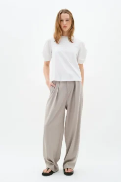 naisten t-paita, K-PAYANA WOVEN TRIM T-SHIRT>Inwear