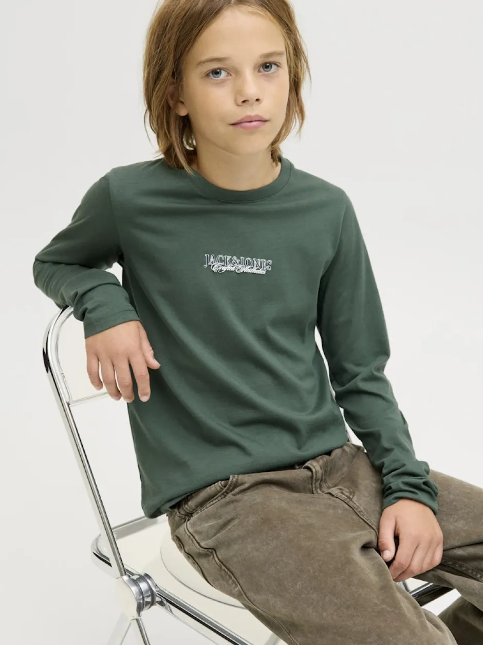 lasten paita JORBLEECKER MINIMAL TEE LS CREW NECK JNR,>Jack and Jones Junior Clearance