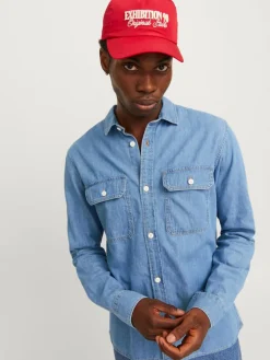 miesten farkkupaita, JJETRAVIS SHIRT LS>Jack and Jones Outlet