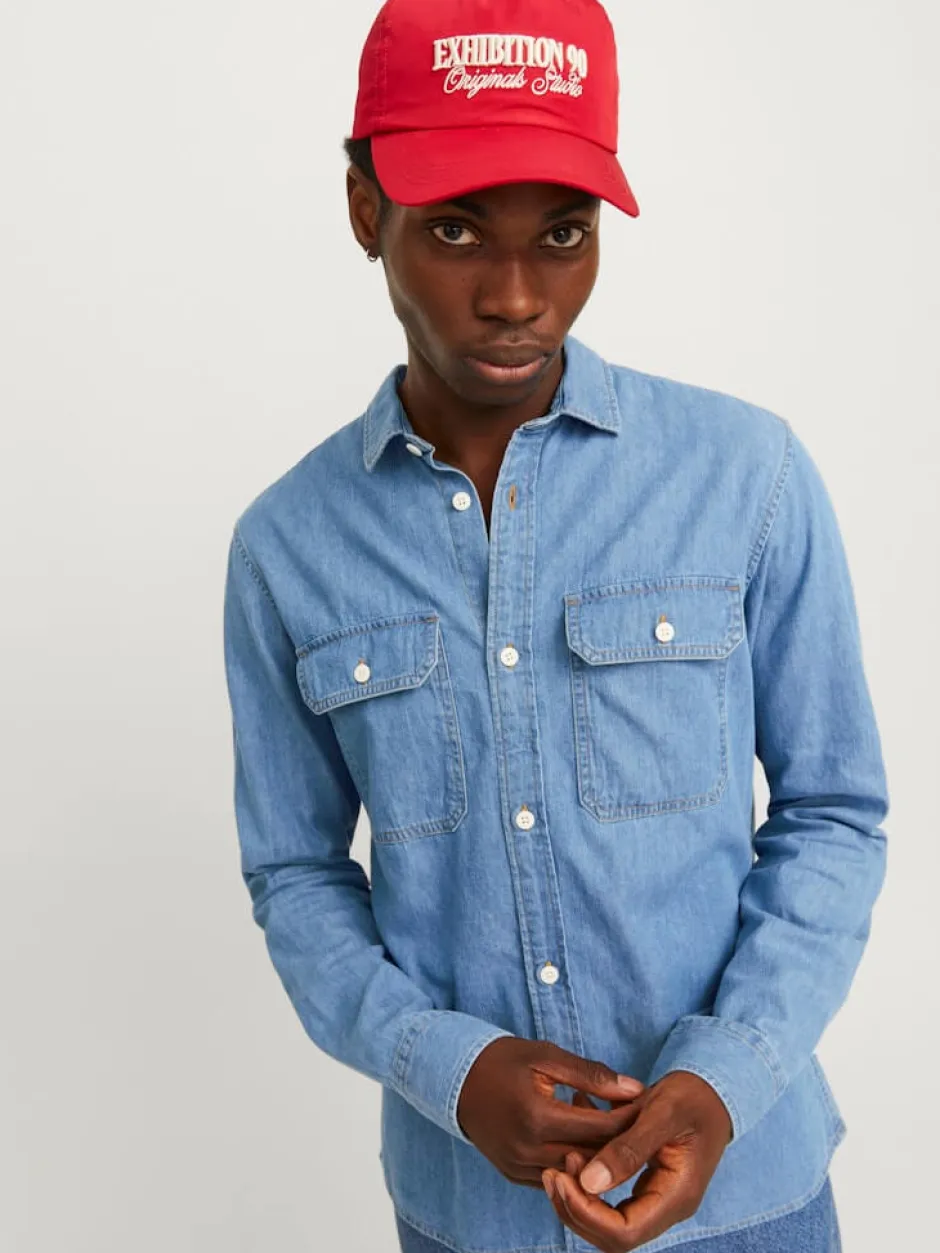 miesten farkkupaita, JJETRAVIS SHIRT LS>Jack and Jones Outlet