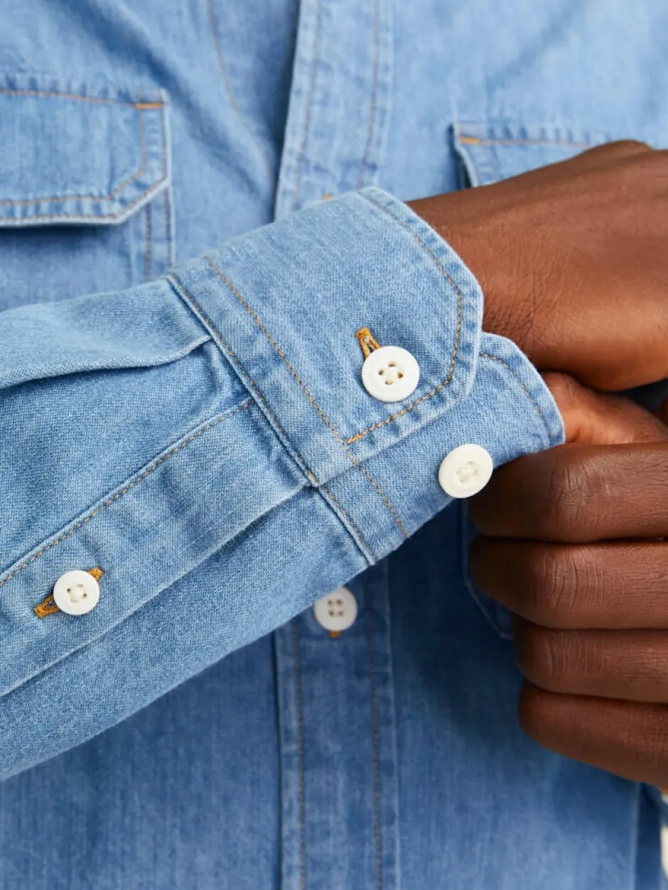 miesten farkkupaita, JJETRAVIS SHIRT LS>Jack and Jones Outlet