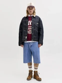 miesten farkkushortsit JJIRON JJORIGINAL SHORTS SQ 730 SN,>Jack and Jones