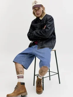 miesten farkkushortsit JJIRON JJORIGINAL SHORTS SQ 730 SN,><noscript><img width=