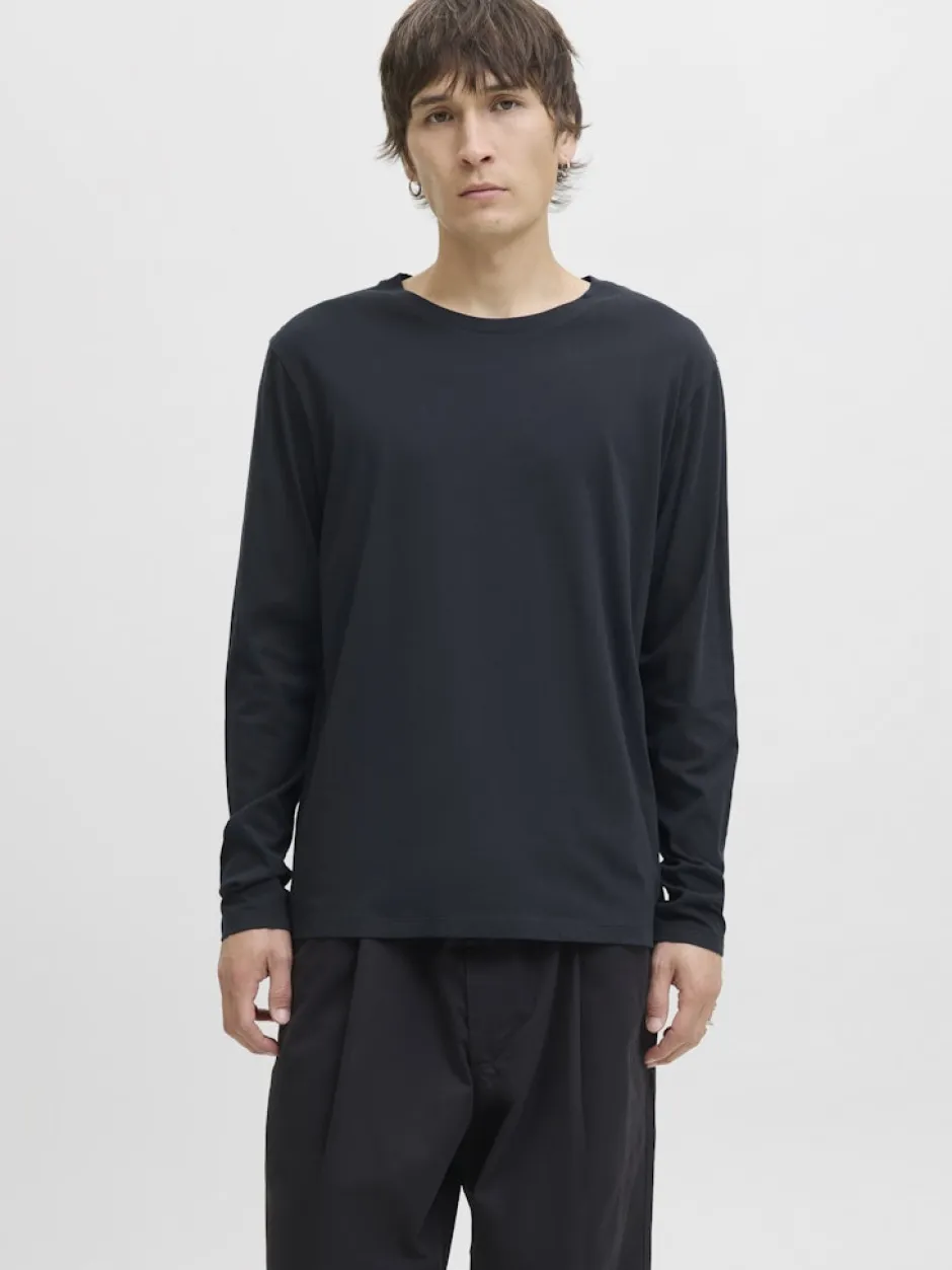 miesten paita, JJEORGANIC BASIC TEE LS O-NECK>Jack and Jones Clearance
