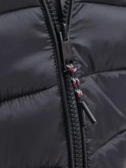 miesten takki JJEBRADLEY LIGHT PUFFER HOOD NOOS, musta><noscript><img width=