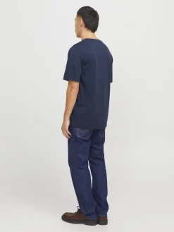 miesten t-paita, JJELOGO TEE SS O-NECK 2 COL SS25 SN>Jack and Jones Hot