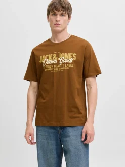 miesten t-paita, JJELOGO TEE SS O-NECK 2 COL AW25 SN Monks Robe>Jack and Jones Sale