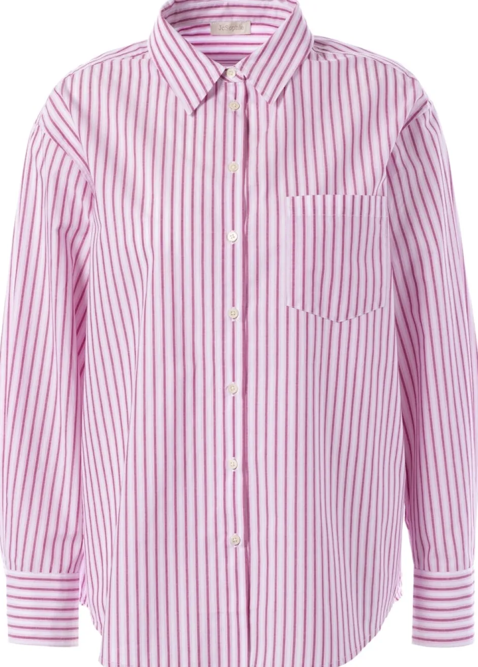naisten paitapusero Karole Blouse, vaaleanpunainen raidallinen>JcSophie