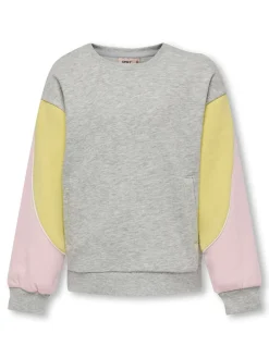 lasten collegepusero, KOGEILEEN LS O-NECK COLOR BLOCK>Kids Only Sale