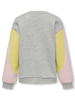 lasten collegepusero, KOGEILEEN LS O-NECK COLOR BLOCK>Kids Only Sale