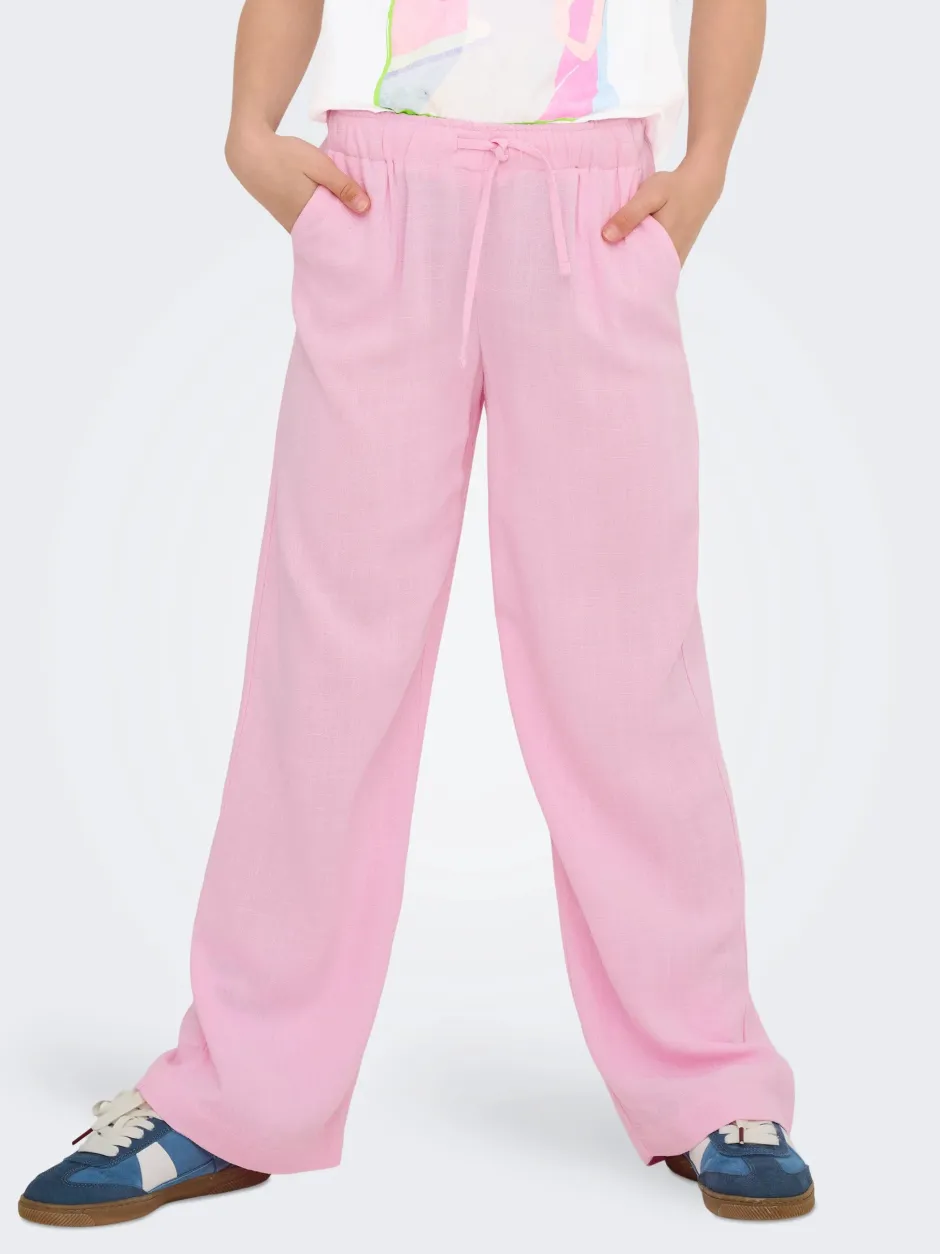 lasten housut, KOGSIESTA PULL-UP LINEN BLEND PANT>Kids Only Discount