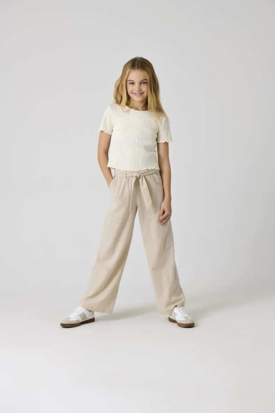 lasten housut, KOGSIESTA PULL-UP LINEN BLEND PANT>Kids Only