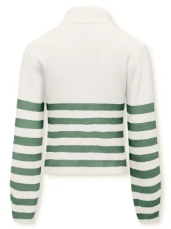 Lasten Neulepusero, KOGFRANCA HALF ZIP LS STRIPE KNIT><noscript><img width=