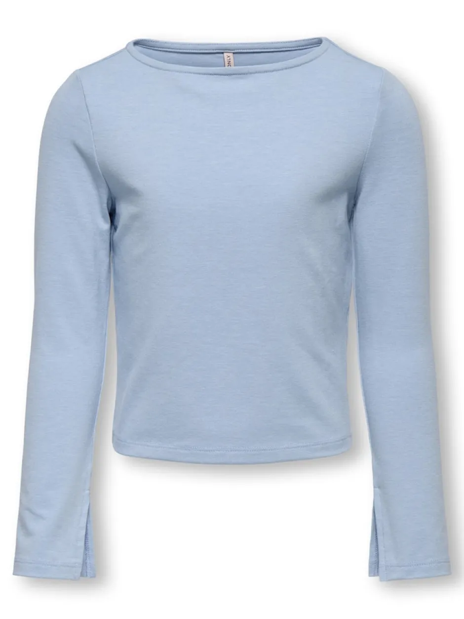 lasten paita, KOGFELINA L/S BOATNECK SLIT TOP>Kids Only Outlet