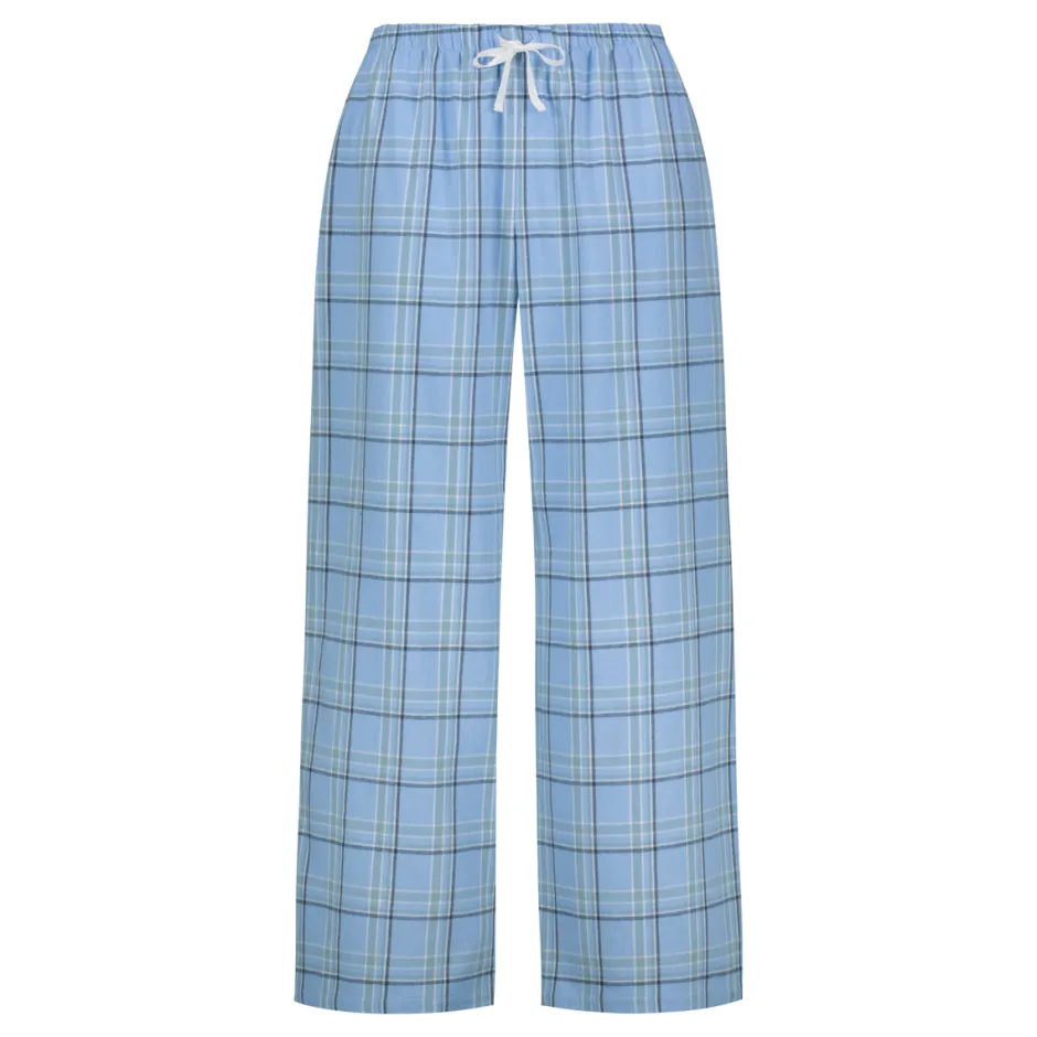 naisten pyjamahousut Kia ruutuhousu, sininen>Klement Discount